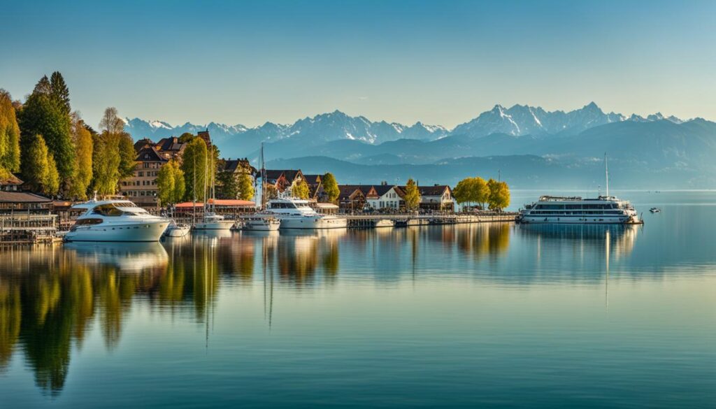 A scenic view of Lake Constance in Bregenz
