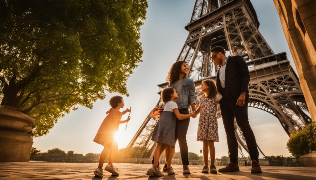 Family exploring France