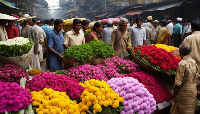 Kolkata hidden flower markets and gardens like Mullick Ghat Flower Market
