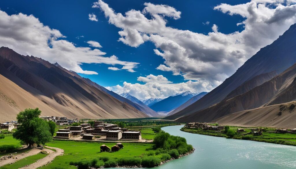 Ladakh landscapes in India