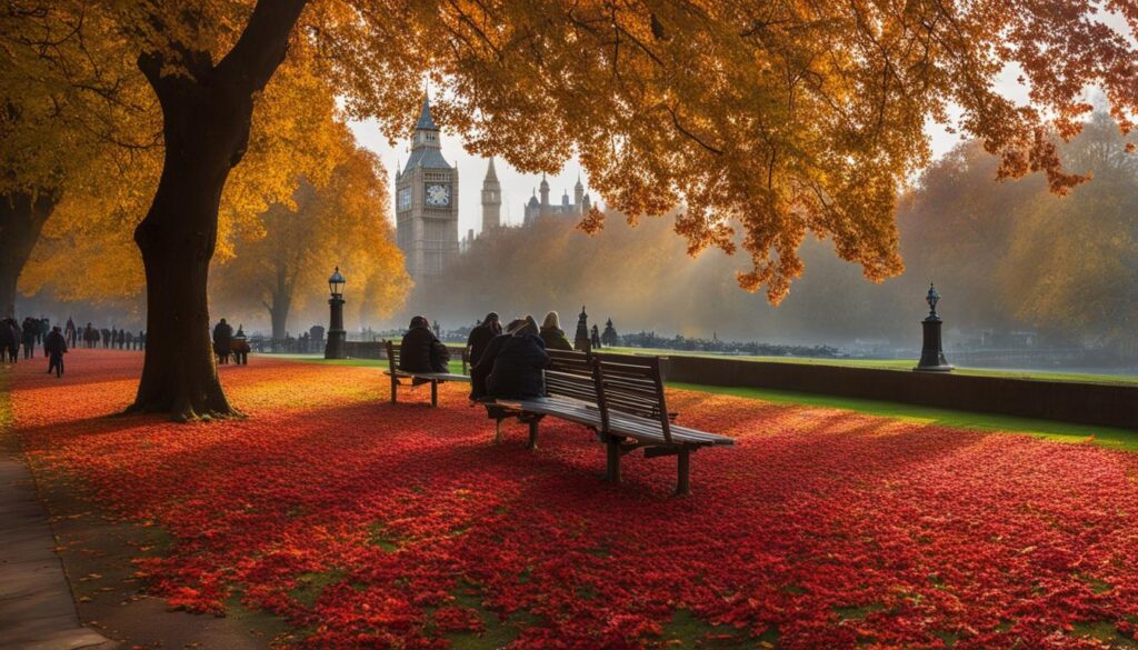 London attractions in autumn