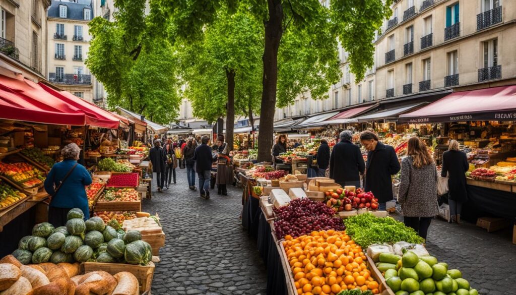 Parisian market scene