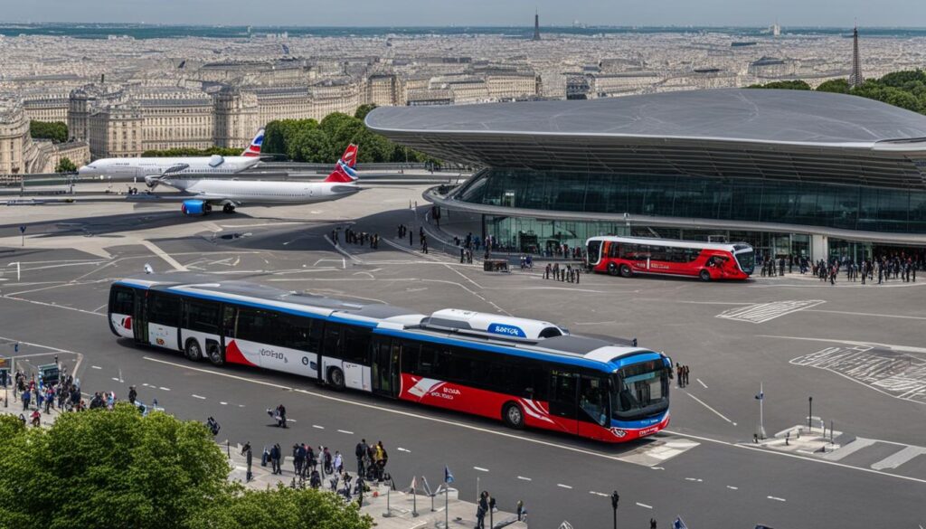 Public transportation from CDG airport to city center