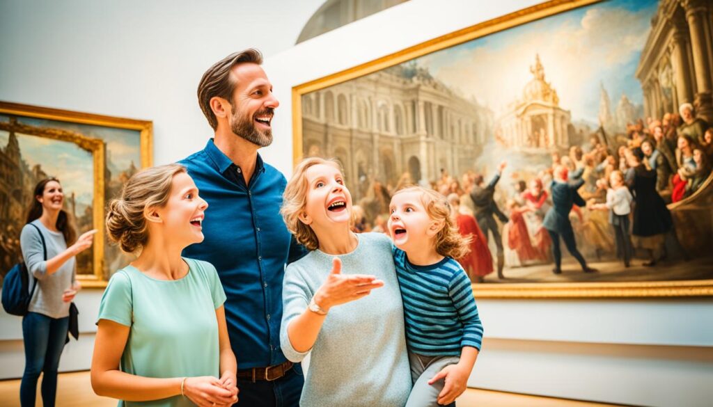 family at a museum