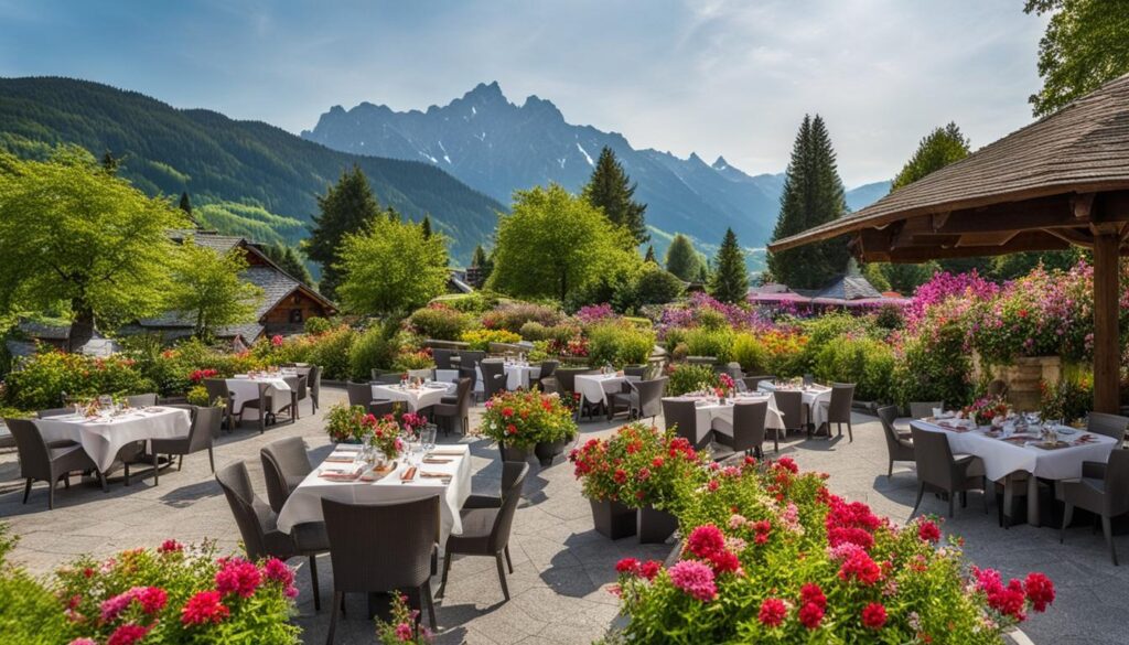 outdoor dining in Austria