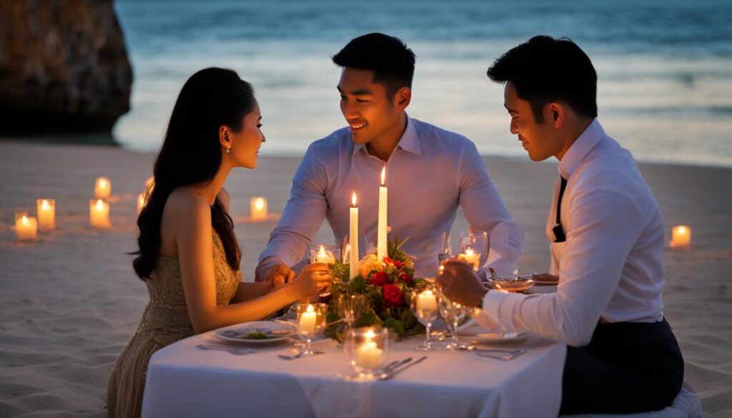 romantic dinner in Krabi