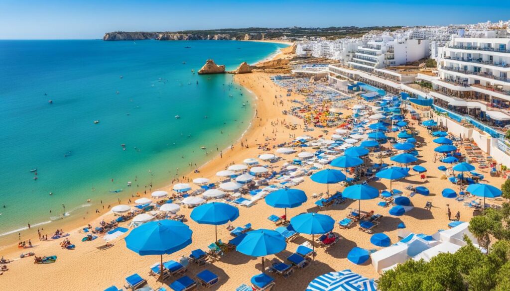 Albufeira beach resort on the Algarve coast