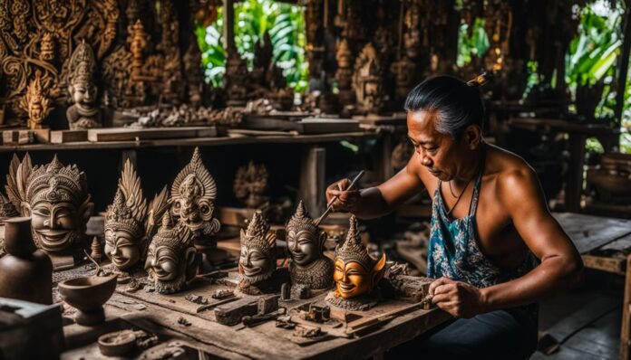 Bali local crafts and workshops like woodcarving or silver jewelry making