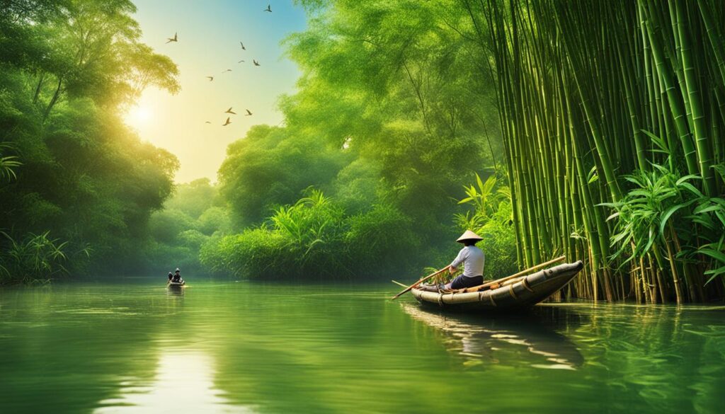 Bamboo Raft on Sangker River
