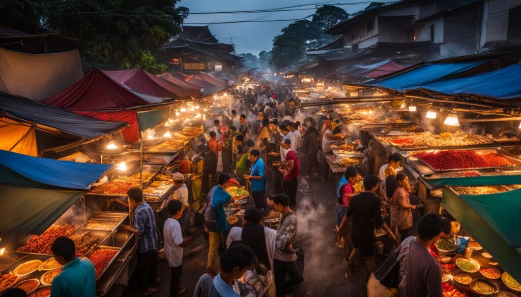 Cheap street food in Indonesia
