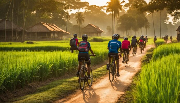 Cycling tours and exploring Siem Reap's rice paddy fields and countryside