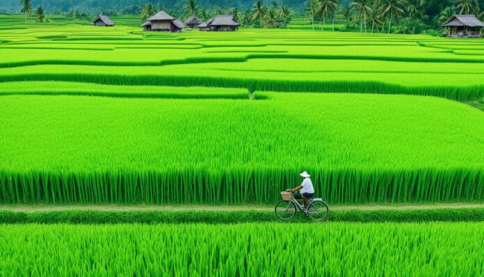 Cycling tours and exploring the countryside and rice fields in Battambang