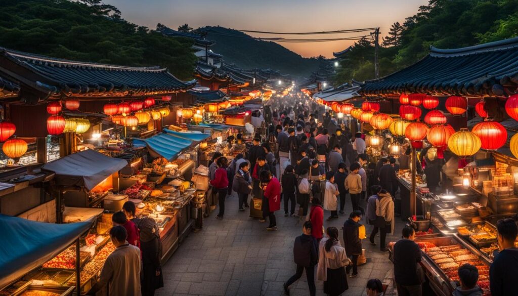 Food stalls in Gyeongju