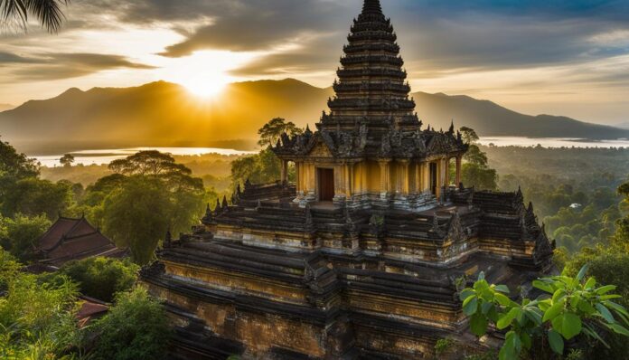Hidden temples and pagodas beyond Wat Phnom Kampot in Kampot