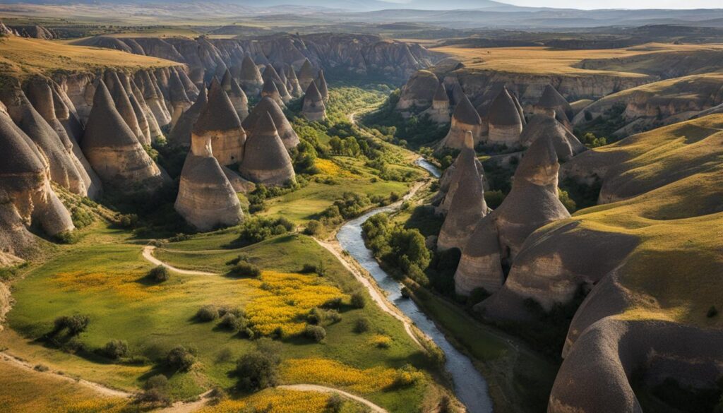 Ihlara Valley natural landscapes near Cappadocia