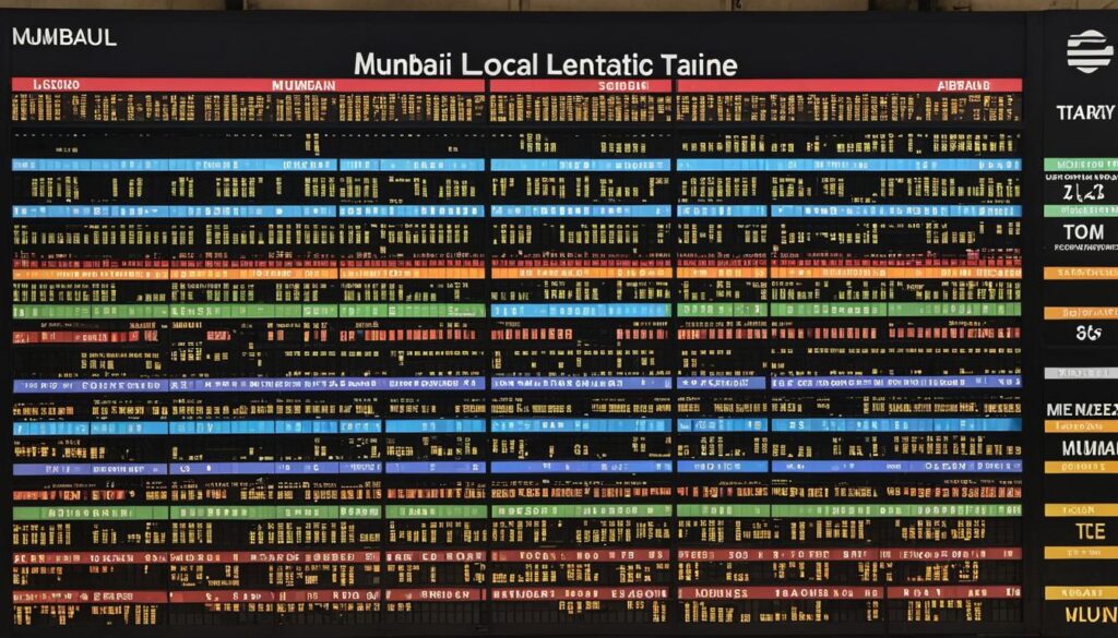 Mumbai local train timetable