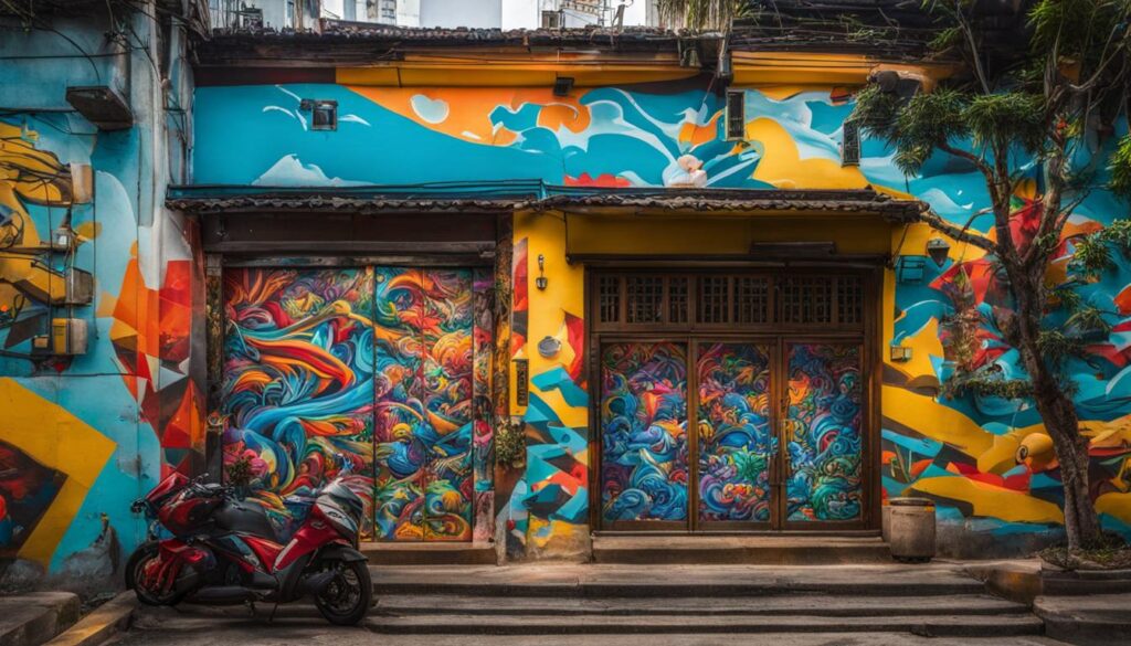 Phung Hung street graffiti