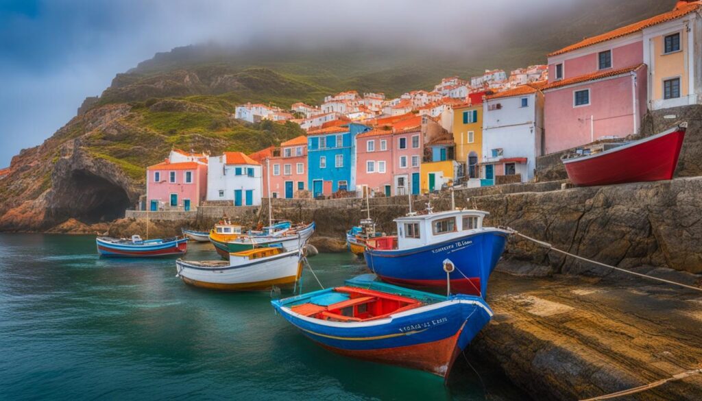 Remote coastal village in Portugal