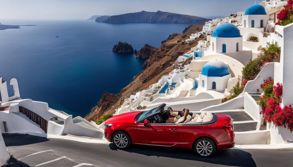 Renting a car in Santorini