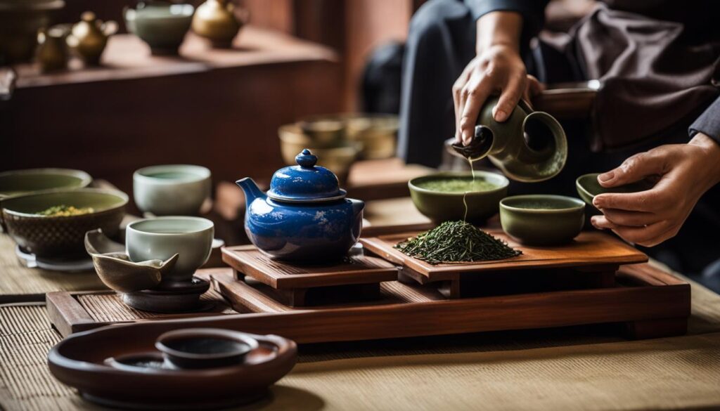 Traditional tea serving