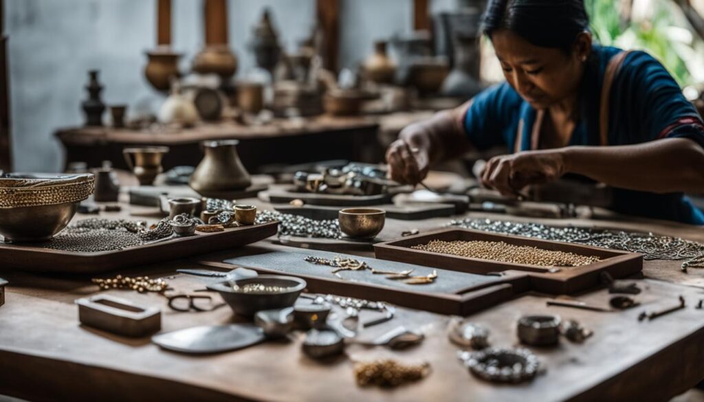 Yogyakarta Silver Jewelry Making Workshops Table