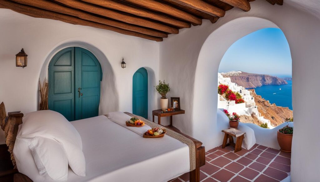 affordable accommodation in Santorini