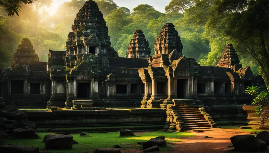 ancient temple ruins in Cambodia