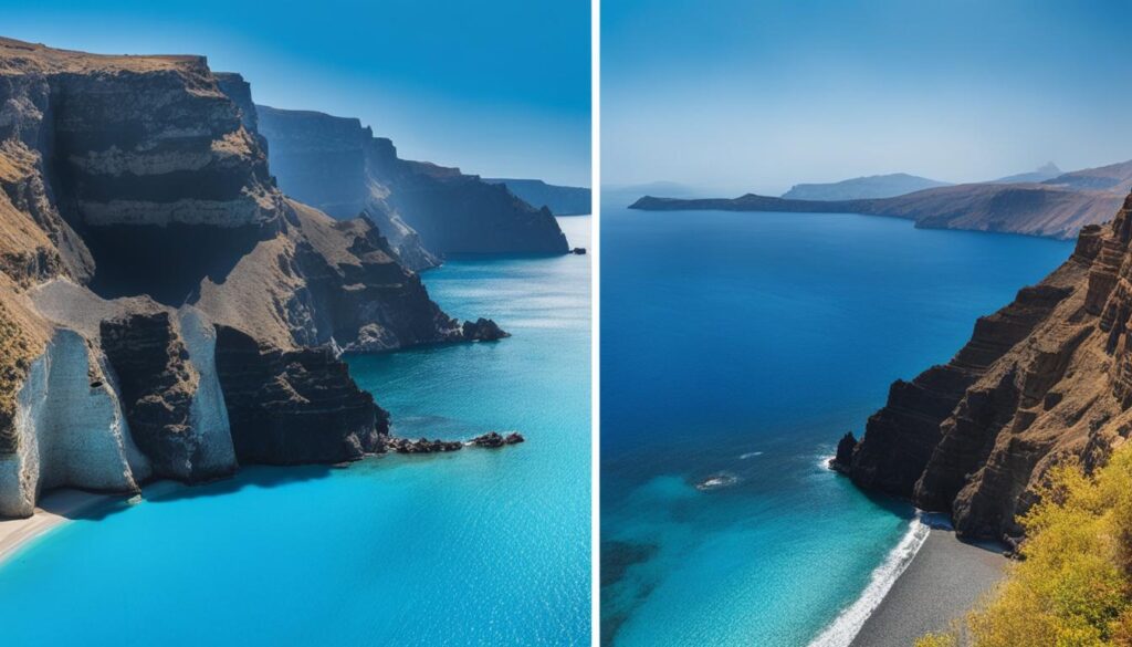 comparing Crete and Santorini for travel