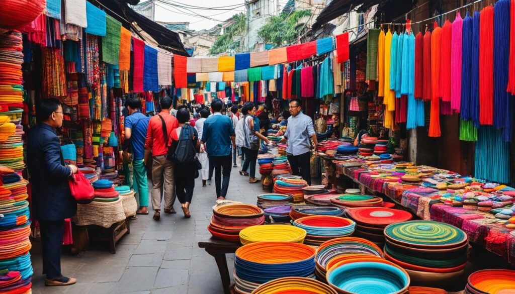 cultural souvenirs in authentic market settings