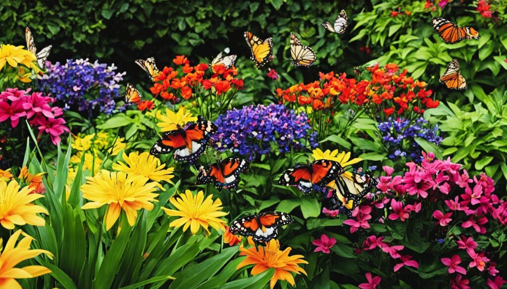 flower gardens and butterfly farms