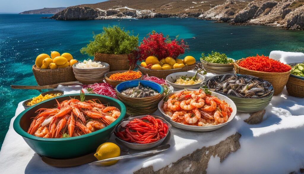 fresh seafood in Mykonos