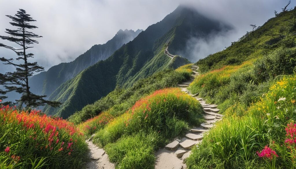 mountain hiking trails in Taiwan