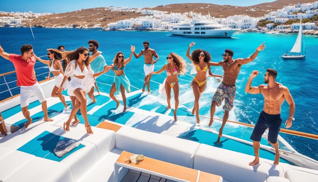 party boat cruises in Mykonos