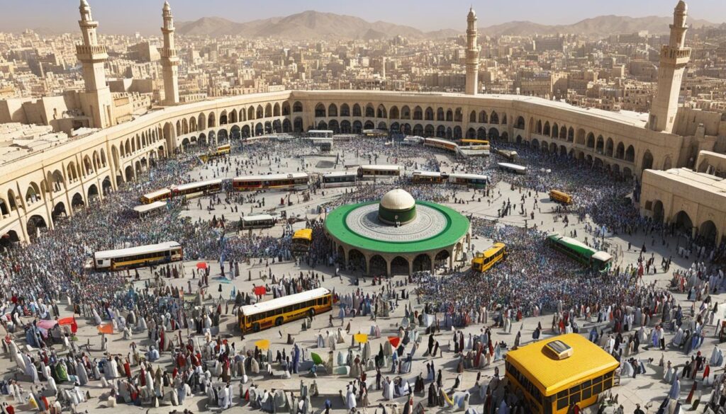 planning transportation in Mecca
