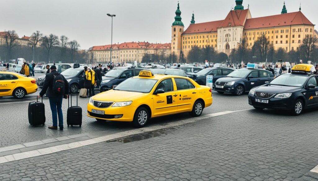 taxi services from Krakow airport to city centre
