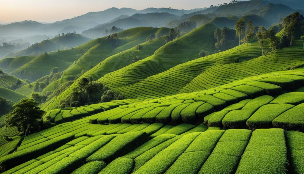 tea plantations in Bandung