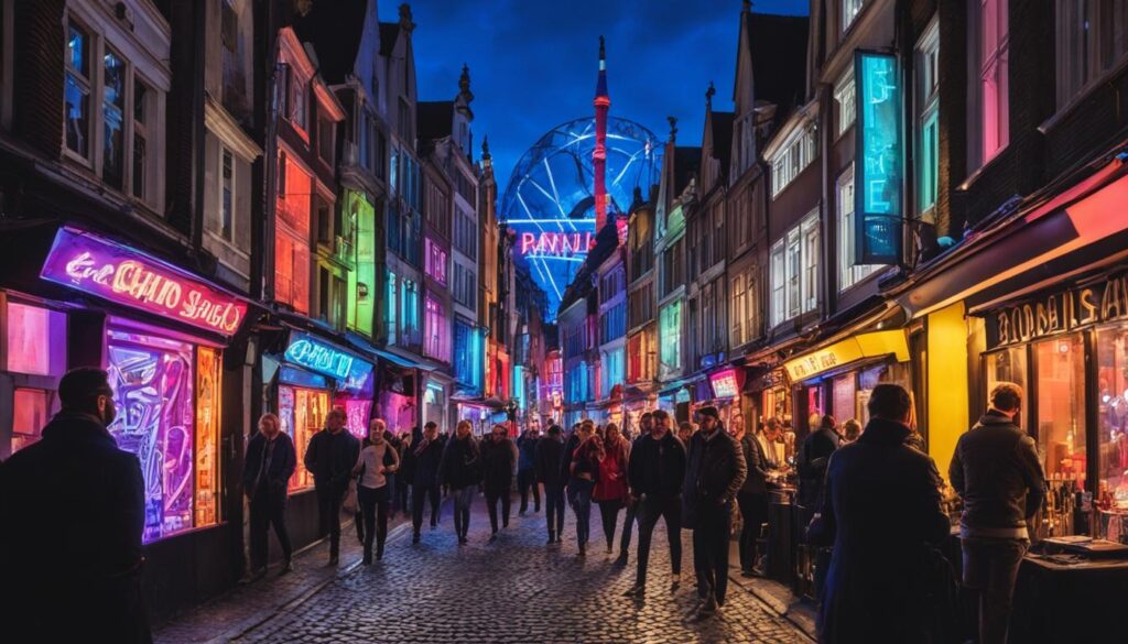vibrant nightlife scene in Brussels