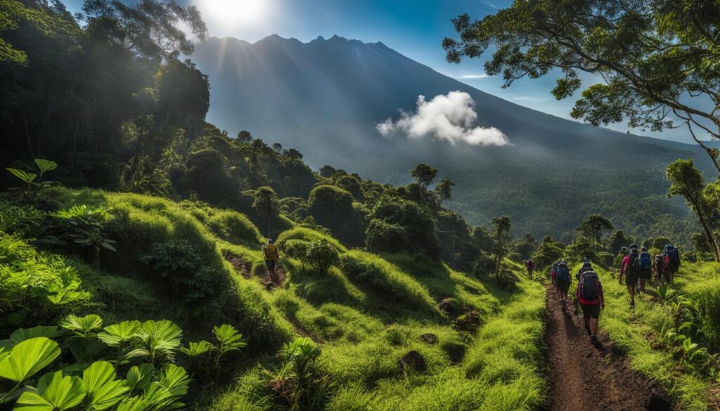 volcanic trekking in Indonesia