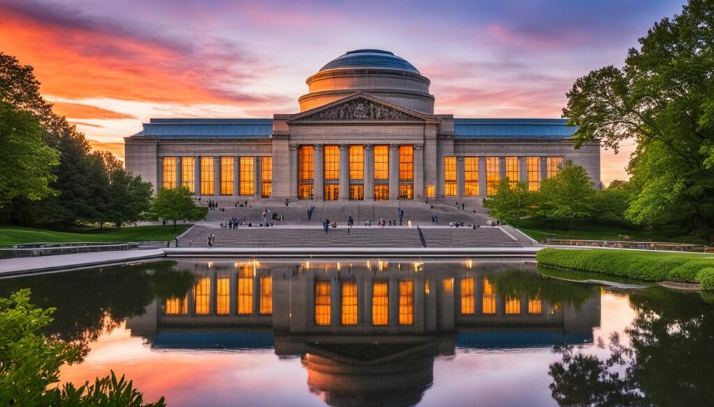 Cleveland Museum of Natural History at sunset