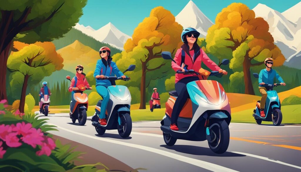 Electric scooter and e-bike for tourism
