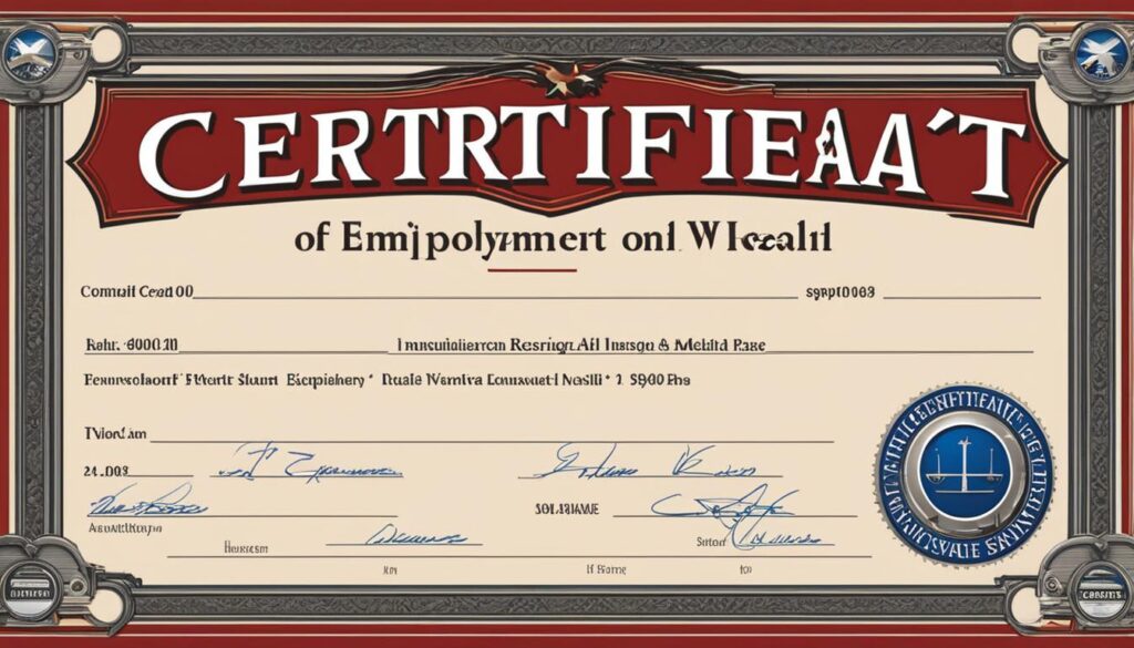 Employment Health Certificate