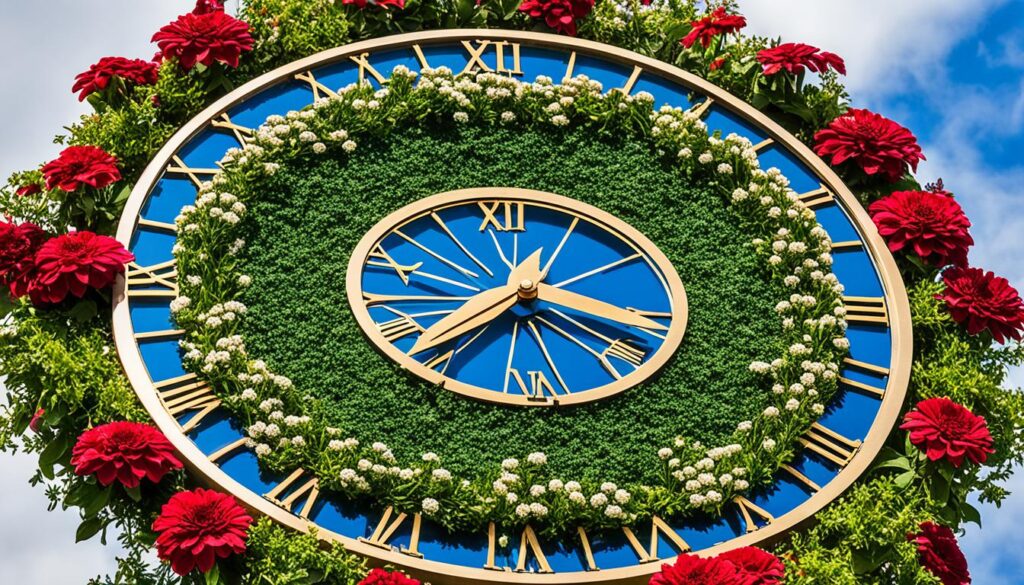 Floral Clock at the Capitol Plaza