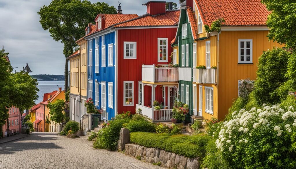 Simrishamn colorful houses