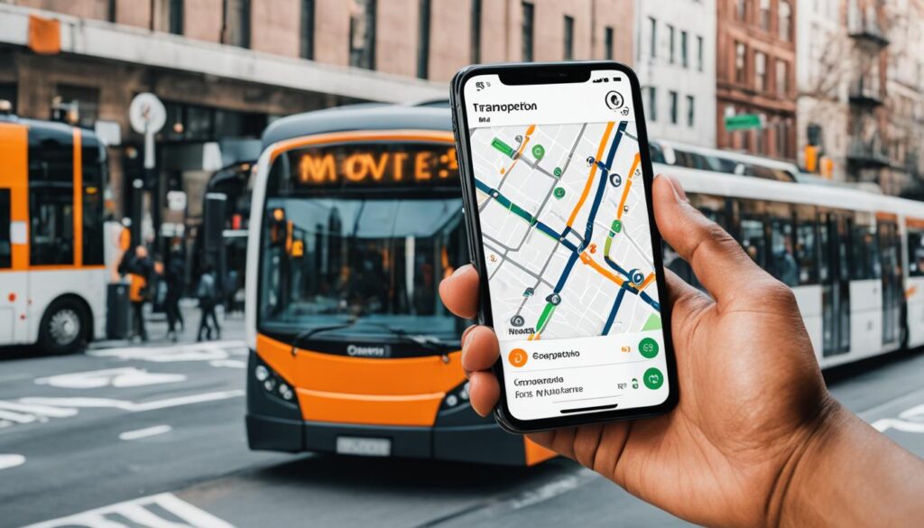 find nearby transportation options app