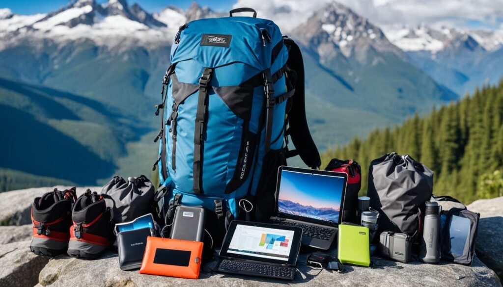 hiking and camping gear security