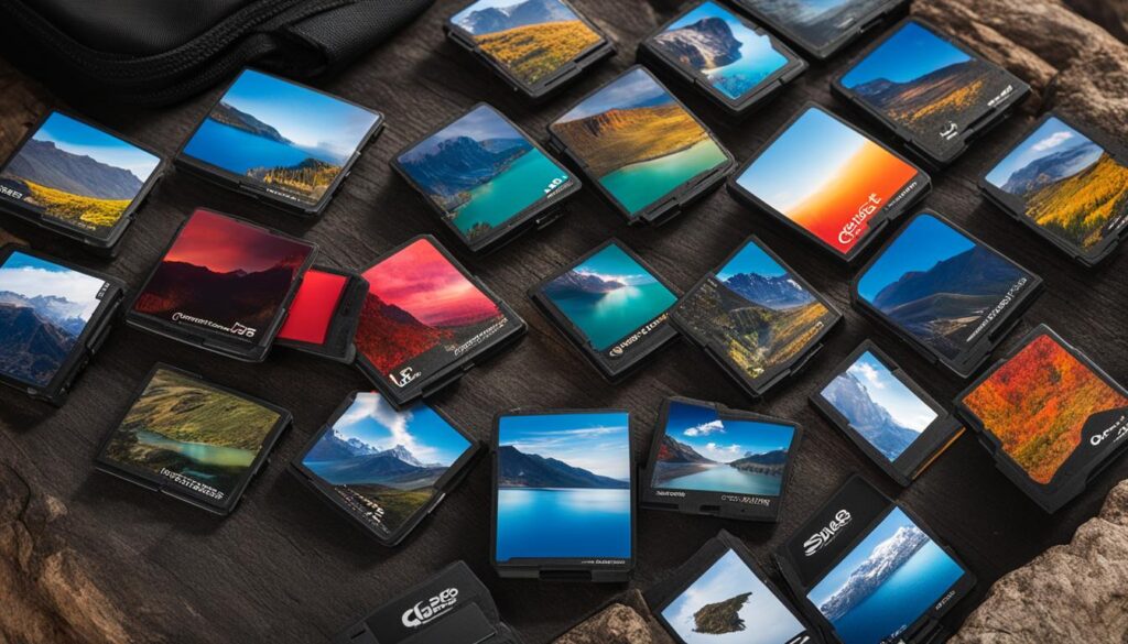 memory cards for travel photography