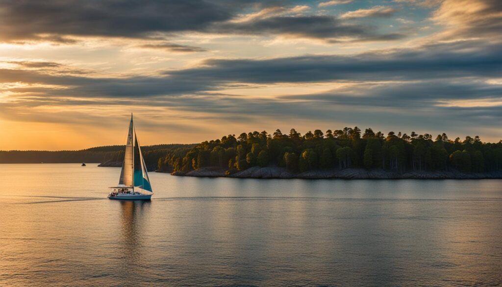 sailing in Stockholm archipelago