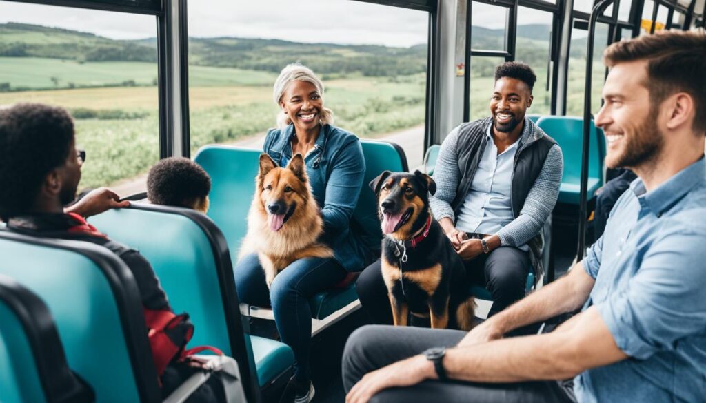 traveling with emotional support animals by bus