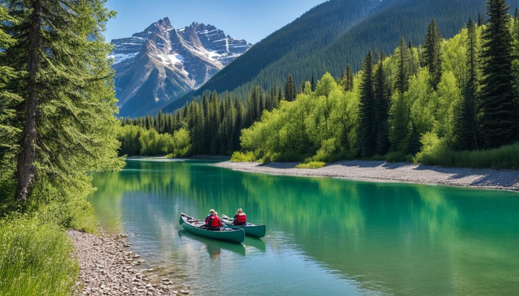 Bow River Canoeing in Banff National Park