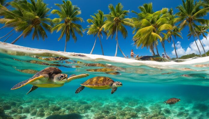Can you swim with turtles near Bridgetown?